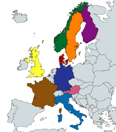 mappa Europa